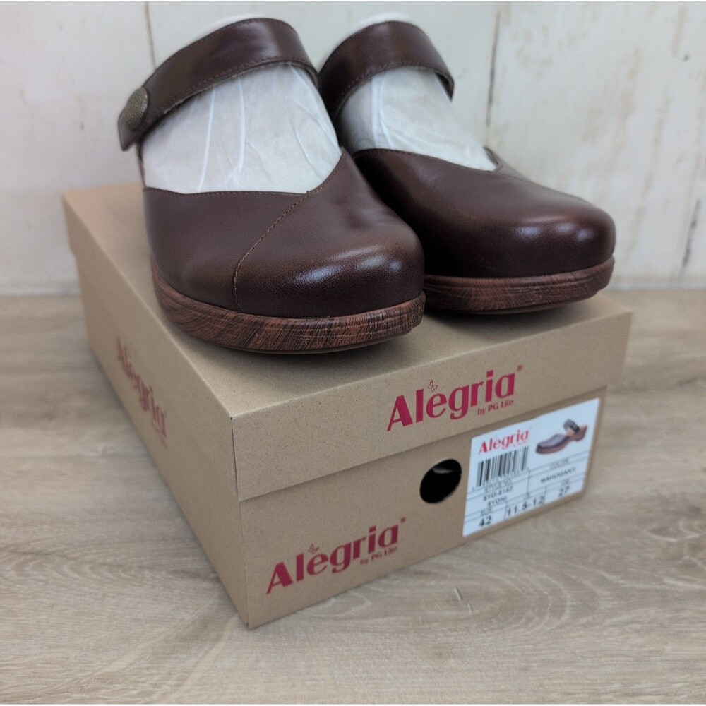 Alegria Sydni Clogs Women's 11.5-12M EU42 Mahogany Brand New